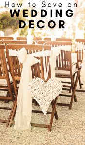 How to Save Money on your Wedding Ceremony Decor. Use these tips to stay on budget and still have a remarkable wedding. #weddingdecor #frugalwedding #weddingceremony #frugalnavywife | Wedding Decor | Frugal Wedding Tips | Wedding Ceremony Ideas | Save Money on your Wedding