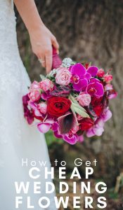 Wedding flowers are one of those things that can make or break your wedding. Go on the hunt for cheap wedding flowers. Let me show you. #weddings #wedingflowers #frugalwedding #saveonflowers #frugalnavywife | Frugal Weddings | Save on Flowers | How to get Cheap Wedding Flowers | Budget Weddings