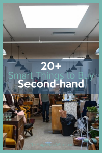 When you are trying to save money the smartest thing you can do is thrift shop. Here are over 20 Things to Buy Second-hand to save money. #frugalnavywife #thriftstores #secondhandshopping #savemoney #frugalliving | Frugal Living Tips | Saving Money Hacks | Save Money on Clothes | How to Cut Spending |
