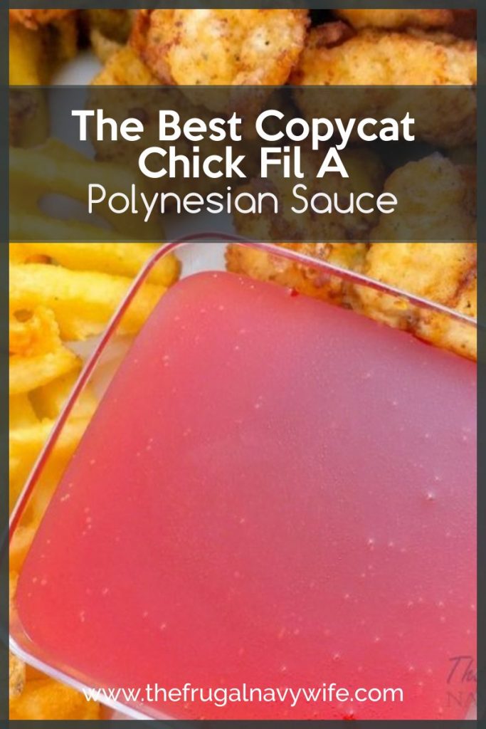 ThisÂ Copycat Chick Fil A Polynesian Sauce is three simple ingredients and super quick to make right in your own kitchen! The Best ever! #copycat #chickfila #recipe #frugalnavywife | Chick Fil A Recipes | Copycat Recipes | Polynesian Sauce Recipe | Sauces Recipes