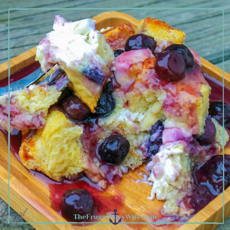 Overnight Vanilla Blueberry French Toast