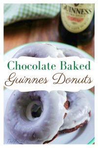 The perfect breakfast for St. Patrick's Day. Make a batch of these Guinness Chocolate Baked Donut Recipe with Baileys Glaze to start your day off right. #thefrugalnavywife #donuts #stpatricksday #breakfastidea #guinness | Donuts Recipe | Breakfast Recipe | St. Patrick's Day Recipe | Recipes with Guinness |