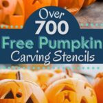 Want to make your home stand out on Halloween? Here are over 700 Free Pumpkin Carving Stencils that you can print out and carve your pumpkin with. #halloween #carvingpumpkins #freestencils #frugaldiy #frugalnavywife | Halloween | Jack O Lanterns | Pumpkin Carving Stencils | Carving Pumpkin Patterns | DIY Pumpkin Carving | Easy Patterns for Kids