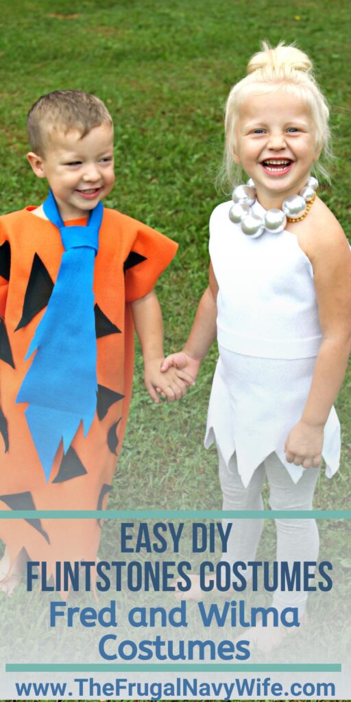These flintstone costumes are a fun and creative way to involve children in Halloween or costume party preparations with simple materials. #frugalnavywife #flintstones #fredflintstone #wilmaflinstone #halloween #kidscostumes #diycostume | Halloween Costume Ideas | DIY Halloween Costumes | Kids Halloween Costumes | Flinstones Costumes | DIY Flintstone Costumes for Kids