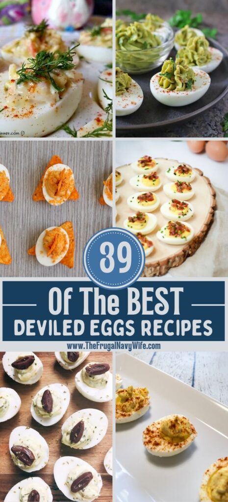 These easy best deviled egg recipes are sure to impress family and friends. With many variations, there's something for all. #frugalnavywife #deviledeggs #appetizers #fingerfoods #eggrecipe #recipe | Deviled Eggs Recipes | Deviled Eggs Ideas | Finger Foods | Appetizer Ideas | Recipes with Eggs | Easter Recipes |