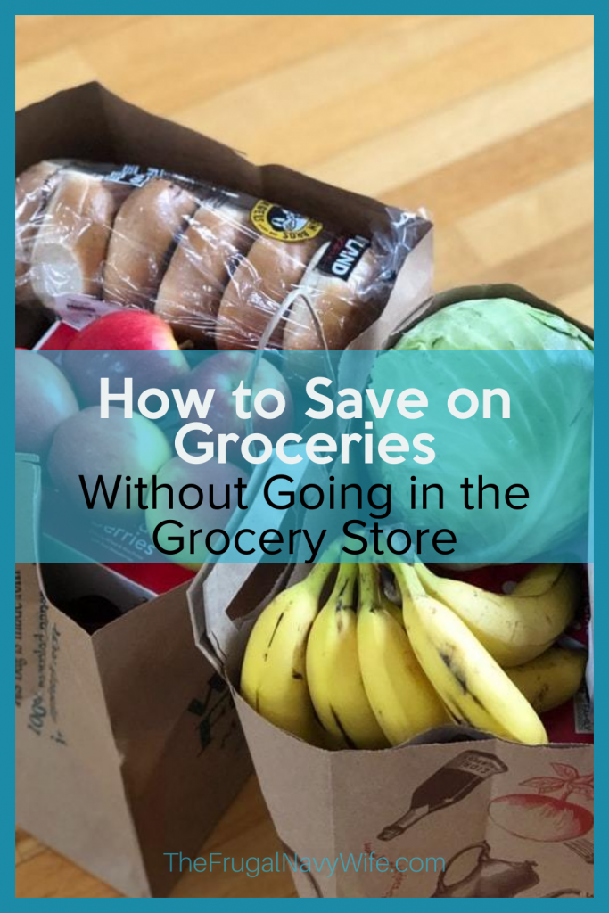 Save on Groceries - Want to know my secret? Here are tips on how to save on groceries without going to the grocery store. #frugalnavywife #saveongroceries #frugallivingtips #savingmoney #livingonless | How to save on groceries | Saving Money on Groceries | Budgeting | Living on Less Hacks | Frugal Living Tips