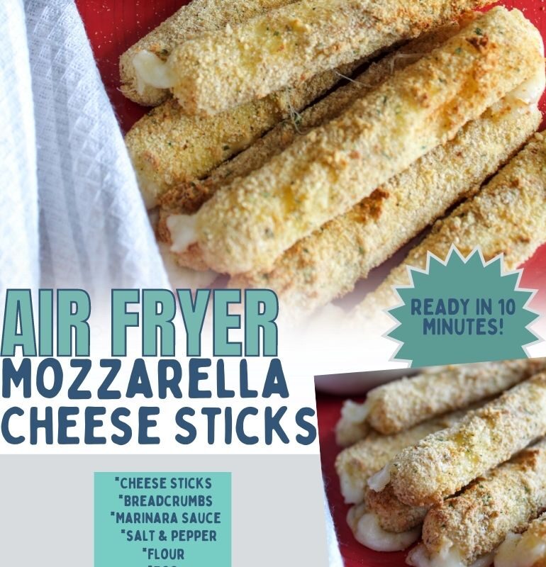 Air Fryer Mozzarella Cheese Sticks