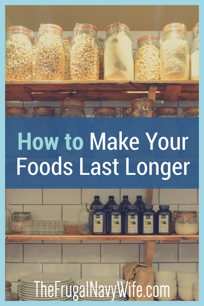 Sometimes you just need a little encouragement to help your foods last longer. There are many ways to make this happen! Here are a few. #frugalnavywife #makingfoodlast #frugalliving #makingfoodstretch | Making Food Last | Making Food Stretch | Frugal Living Tips | Tips to Help Food Last Longer |