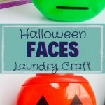 If you’re looking for a fun little craft to do with your kids that’s just in time for Halloween, try this fun and neat Halloween Faces Laundry Craft. Halloween | DIY CRAFT | Family Friendly | Family Time | Craft Time | Pumpkin | Ghost |