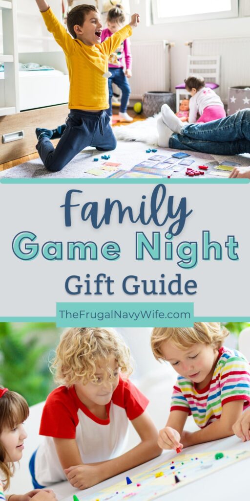 Having a Family Game Night is always fun, this list has so many great options acceptable for all ages. Plus, they make great gifts too! #familygames #giftguide #familygifts #frugalnavywife #gamenight #boardgames | Game Gift Guide | Games For Families | Board Games for Families | Family Game Night Gift Guide