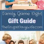 Having a Family Game Night is always fun, this list has so many great options acceptable for all ages. Plus, they make great gifts too! #familygames #giftguide #familygifts #frugalnavywife | Game Gift Guide | Games For Families | Frugal Navy Wife | Gifting |