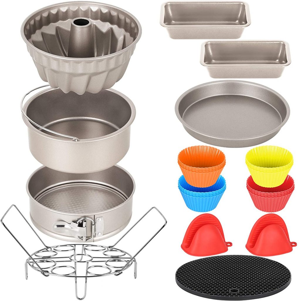 12 Piece Accessories Kit for Instant Pot Steamer Basket Egg Rack Spring  Form Pan Oven Mitts Cheat Sheet Steam Diverter