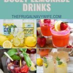 These refreshing Boozy Lemonade Drinks are perfect for warm weather gatherings, and they're sure to please the adults. #adultdrinks #boozy #lemonade #summer #frugalnavywife #drinkrecipes | Adult Beverages | Easy Drink Recipes | Boozy Lemonade | Alcohol |