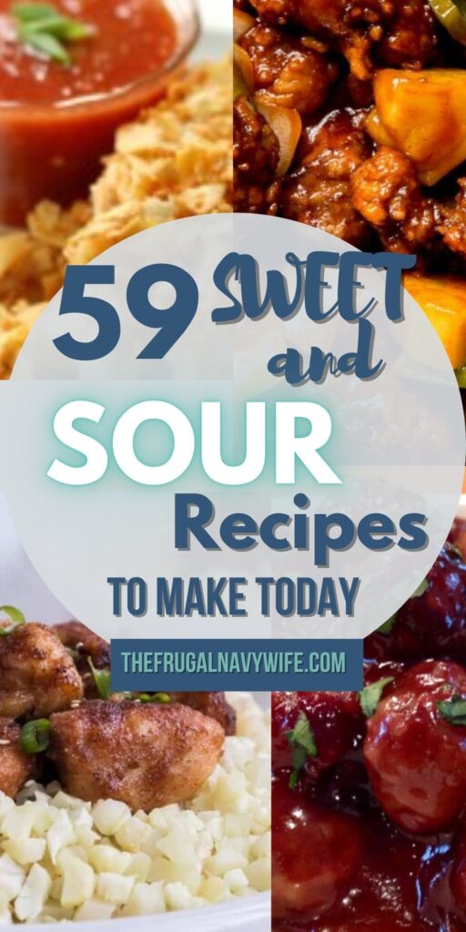Are you in the mood for something sweet and sour? Tart and tangy? These selections of sweet and sour recipes will tantalize your taste buds! #sweetandsour #recipes #sauce #frugalnavywife #roundup | Sweet and Sour Recipes | Dinner | Easy Recipes | Tarty and Tangy | Sweet and Sour Sauce |