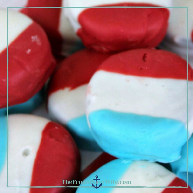Red White & Blue Chocolate Dipped Oreos