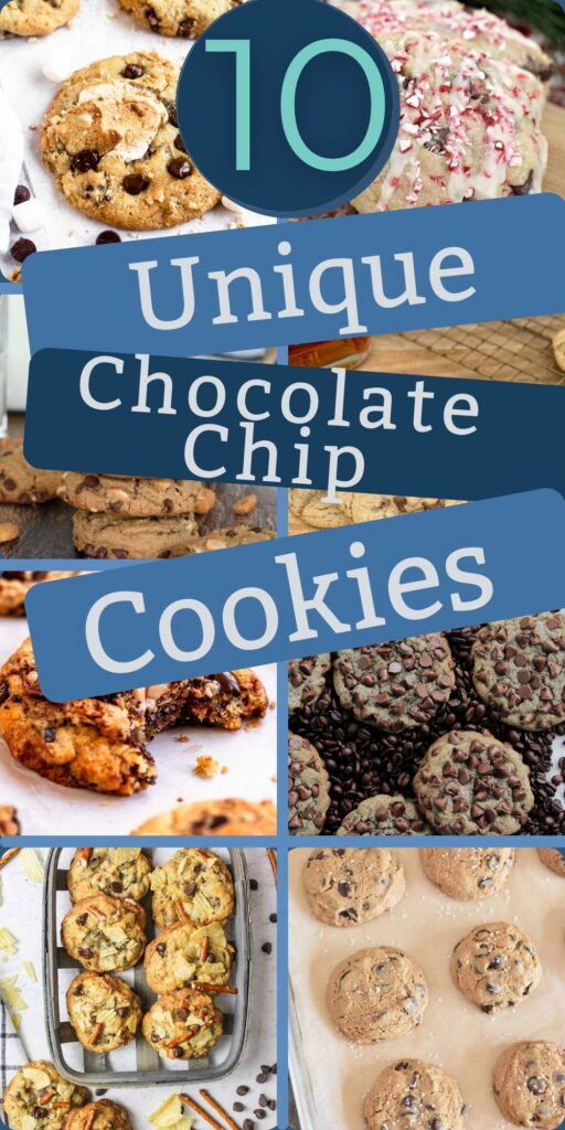 The most unique chocolate chip cookie recipes on the internet. Delicious, chewy cookies with a little extra flair. #cookies #uniquecookies #chocolatechipcookies #desserts #frugalnavywife | Cookie Recipes | Unique Cookies | Chocolate Chip Cookies | Chewy Cookies | Dessert Ideas | Cookie Ideas | Dessert Recipes