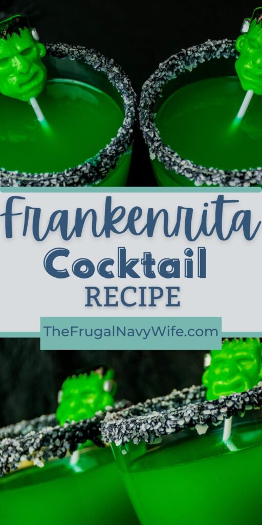 This fun and easy-to-make Frankenrita Cocktail is perfect for Halloween parties or just enjoying a spooky night in. #frankenstein #halloween #cocktail #frugalnavywife #holiday #drink | Frankenrita Cocktail | Halloween | Easy Cocktail Recipe | Alcohol |