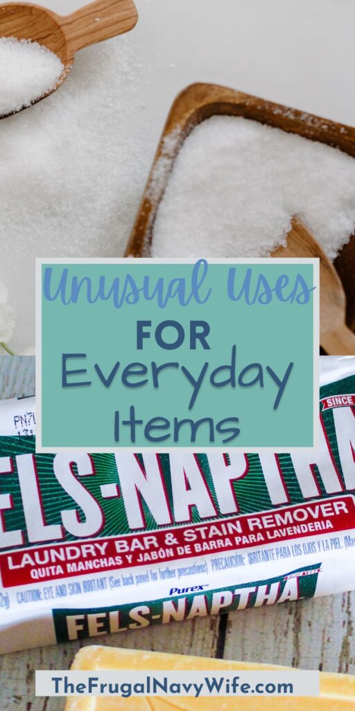 These unusual uses for everyday items will show you how to be more resourceful, creative, and frugal at home. #usesfor #householditems #frugalnavywife #frugalliving #everydayitems #frugallivingtips | Unusual Uses for Everyday Items | Frugal Living Tips | Household | Frugal Living | 