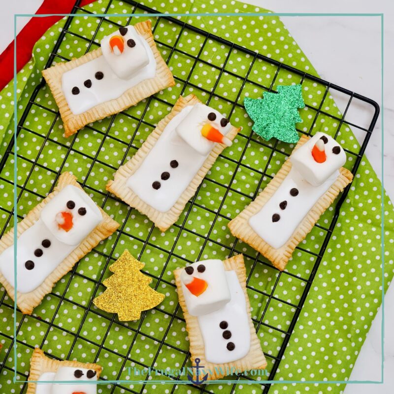 Air Fryer Snowman Poptarts