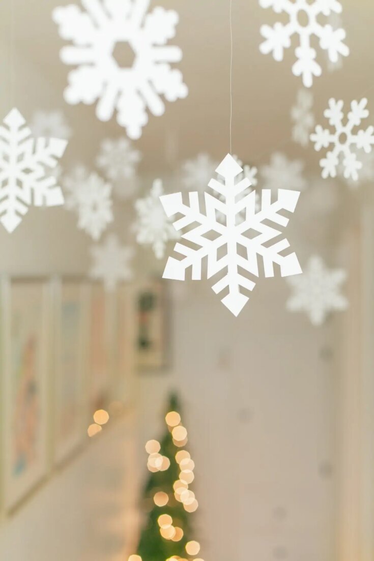 How to Make Easy Snowflake Mini Canvas Ornaments - The Boondocks Blog