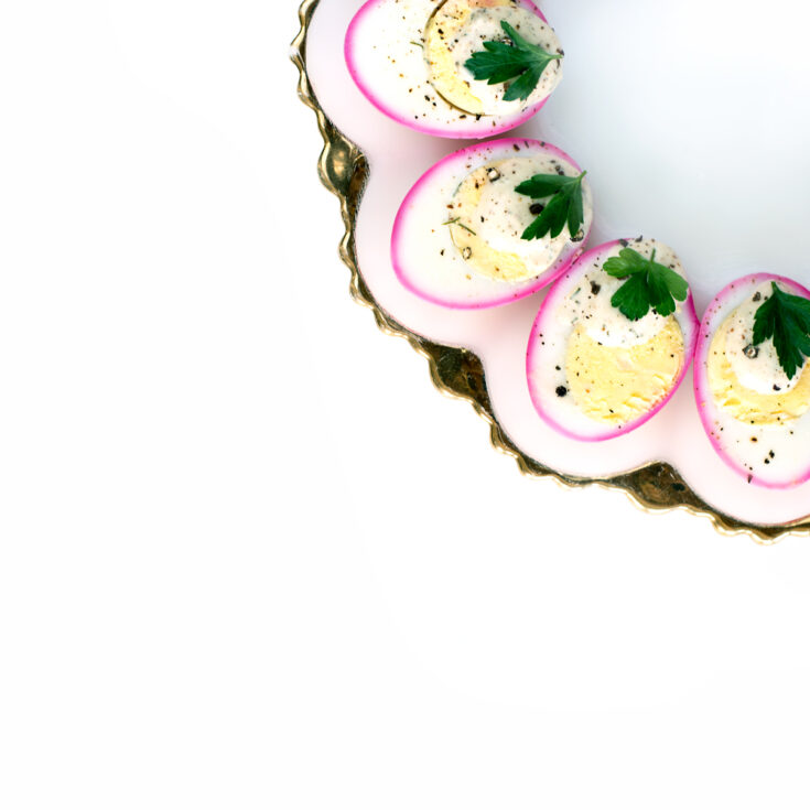 Image for Beet-Dyed Mustard Ranch Deviled Eggs