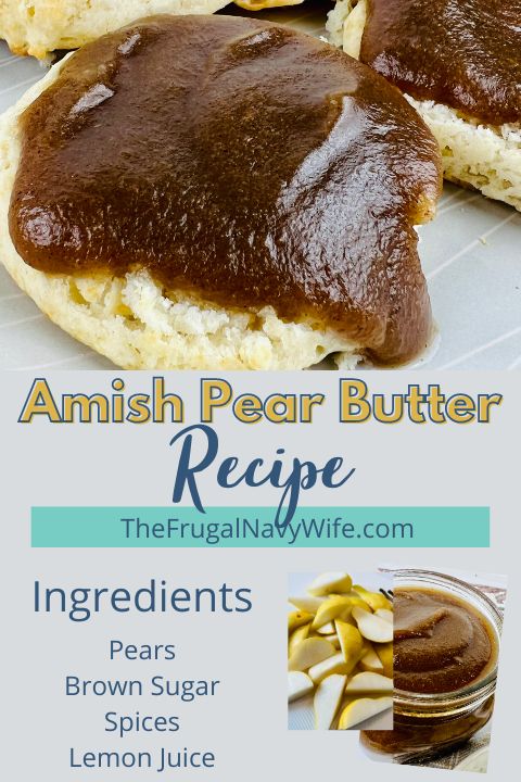 Amish Pear Butter Recipe