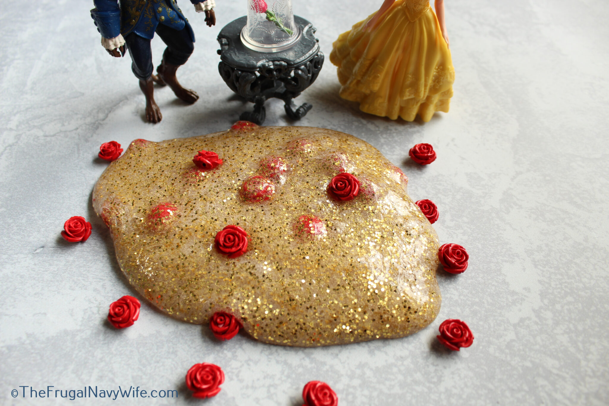 Homemade Beauty and the Beast Slime - The Frugal Navy Wife