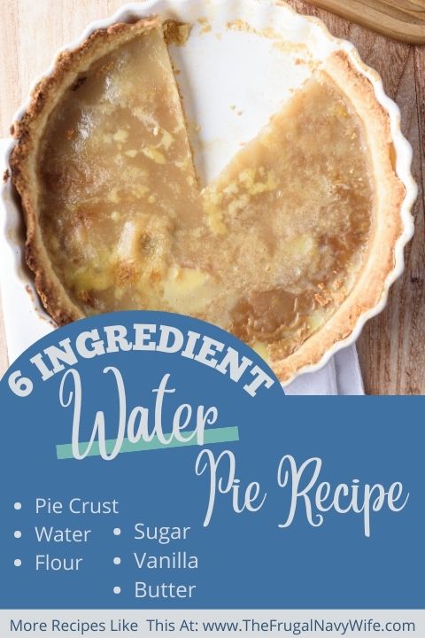 Water Pie Recipe
