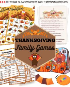 These festive Thanksgiving family games are a wonderful way to bring joy and excitement to your holiday gathering. #thanksgivng #games #family #holiday #frugalnavywife | Family Activities | Thanksgiving | Holiday | Family Games |