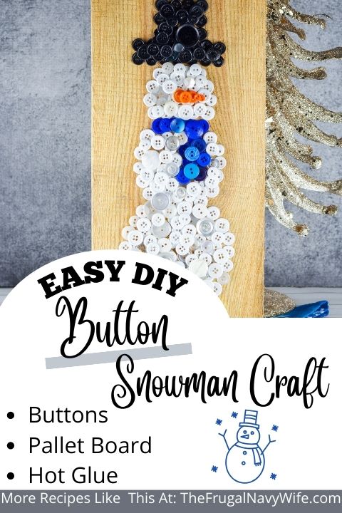 Easy DIY Button Snowman Craft – Button Art Idea