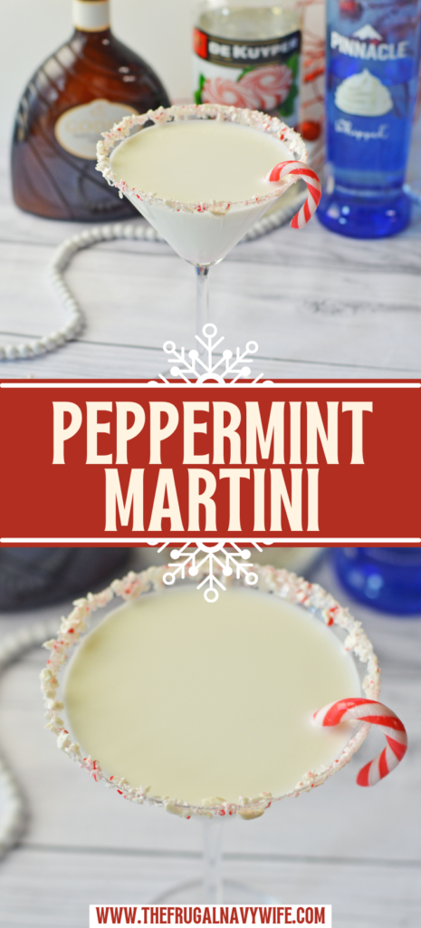 With its creamy texture and minty flavor, this delightful peppermint martini brings a touch of holiday cheer to any occasion. #peppermintmartini #holiday #frugalnavywife #drink #alcohol #christmas #adultbeverage | Holiday Drink | Peppermint Martini | Adult Drinks | Christmas | Easy Drink Recipes |