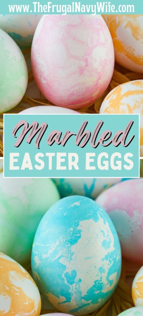 Making marbled Easter eggs is a fun and creative activity that adds a vibrant touch to your holiday celebrations using simple ingredients. #easter #eggdying #holiday #artsandcrafts #frugalnavywife #diy #marbledeggs | Marbled Easter Eggs | DIY | Easter | Holiday | Arts and Crafts | Egg Dying |