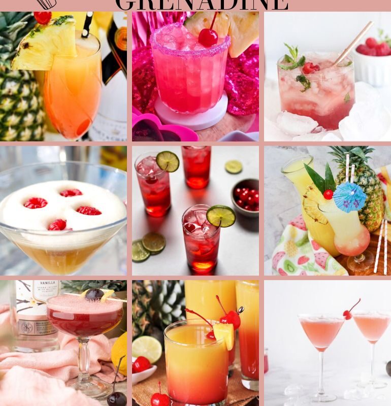 Cocktails with Grenadine